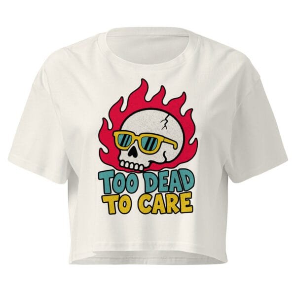 Too Dead - Ecru Crop Tee