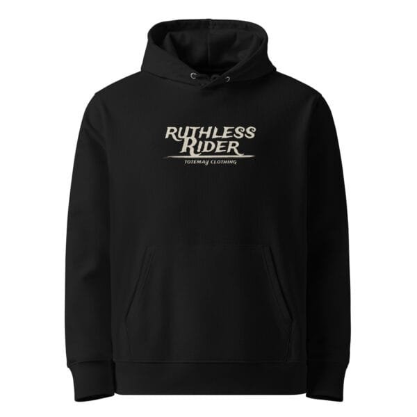 Alternative view of Ruthless Rider - Black Heavy Hoodie